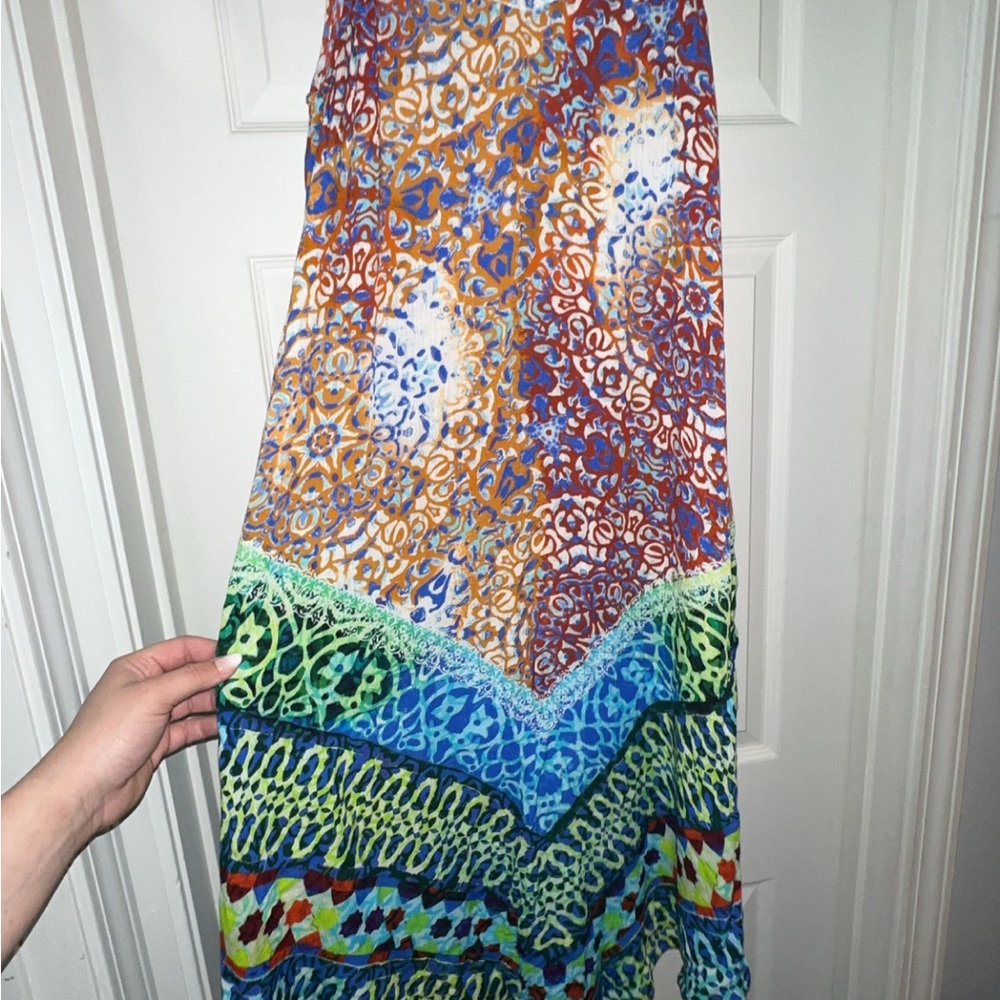 Nanette Lepore Blue and Orange Patterned Garment